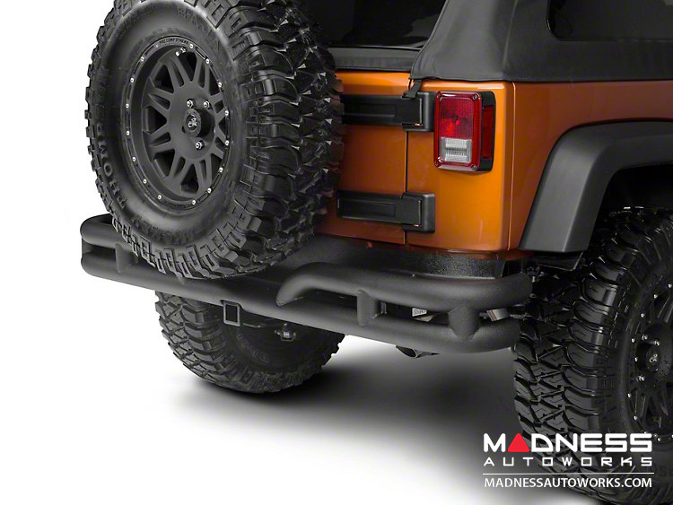 Jeep Wrangler JK Double Tube Bumper - Rear - Black